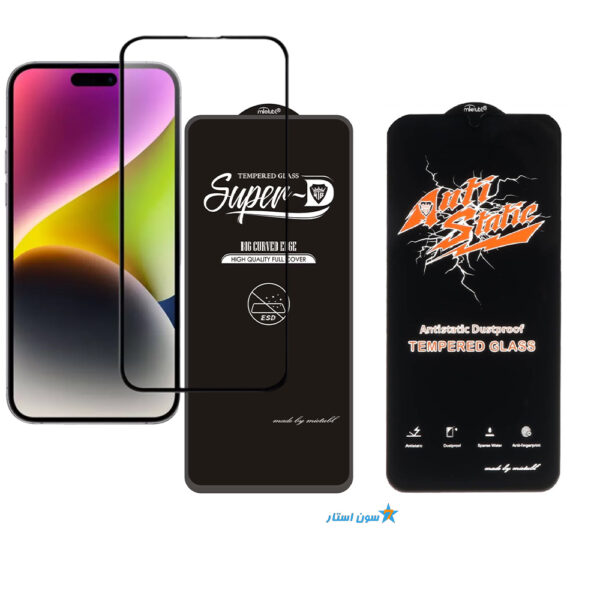 گلس گوشی آیفون 16Pro مدل سوپرD ,آنتی استاتیک برند میتوبل