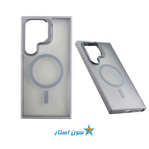 قاب مگسیف دار سامسونگ S24 ultra مدل متال استند