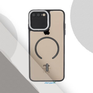 قاب آیفون 8plus پشت طلق دور سیلیکونی طرح مگسیف